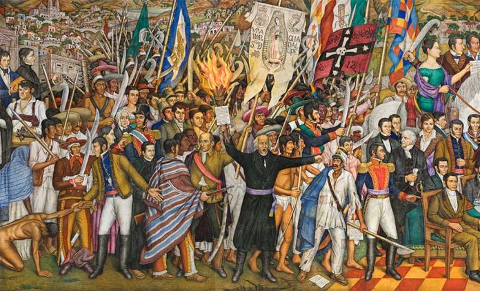 Mural que resume la Historia de Mexico