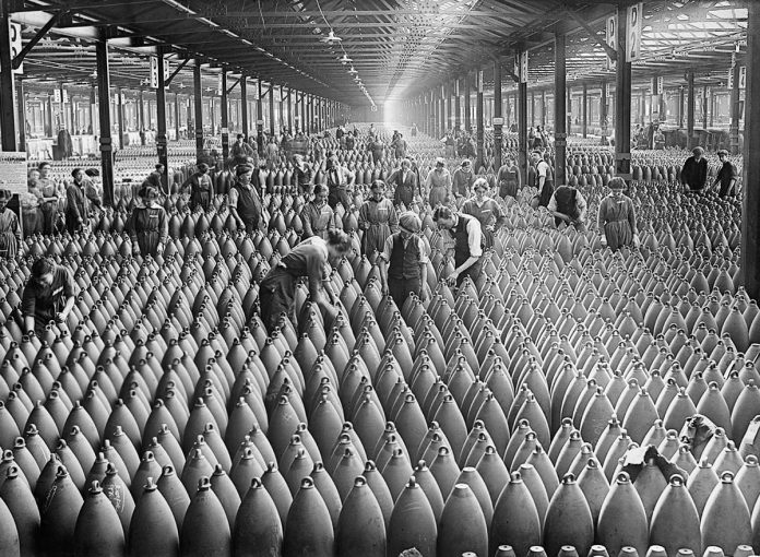 Industria de bombas de la Primera Guerra Mundial.